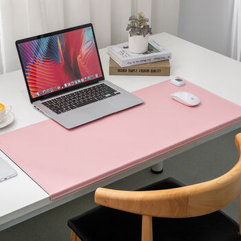 自热桌垫商务办公暖桌垫学生写字暖手垫桌上暖垫加热垫防水 粉色 大号