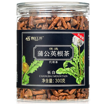 长白工坊特级长白山优选蒲公英根茶300g官方野生纯蒲公英茶炒熟泡水喝 长白工坊特级长白山优选蒲公英根茶300g官方野生纯蒲公英茶炒熟泡水喝