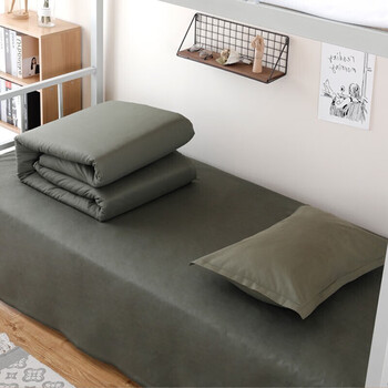被被褥三件套军人床上用被套值班六欧斯若军绿色枕芯羽丝棉