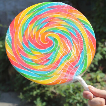 超级棒棒糖特大500g个彩虹七彩超大棒棒糖抖音网红糖果创意零食礼盒