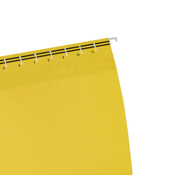 齐心(Comix) A4文件夹 易查找吊挂夹 文件管理夹 纸质25个装  黄 A1812