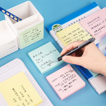 得力（deli）12本彩色便利贴粘性便签纸  76*101mm大号备忘自粘留言纸/记事贴 办公用品 7157