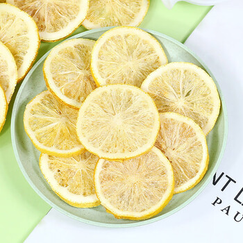 片泡水喝冻干柠檬干水果茶干片500装饰干柠檬商用 冻干柠檬片仅加糖