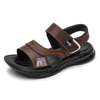 凉鞋小学生真皮凉鞋小男孩夏天男童鞋皮软底轻便防滑男孩防水男款儿童