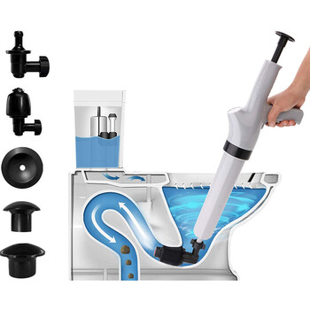 平安大通 下水道疏通器一体式通管道神器马桶堵塞了一炮通皮搋子气筒式