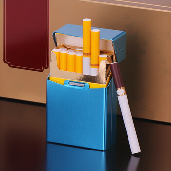 zp创意新款铝合金烟盒全金属超薄便携式多功能烟盒装香芋烟的盒子20支