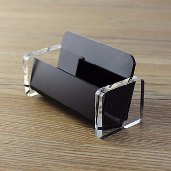 斯图（sitoo）名片座 亚克力透明名片盒收纳座 桌面办公名片展示盒 单格亚克力立式名片夹 常用款