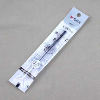 晨光优品按动速干直液式笔芯0.5mm头8021替芯 黑笔芯5支(没笔)