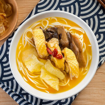 买3送一渔哥戏鱼花胶鸡汤面350g盒装加热即食鱼胶鸡肉汤面速食半成品