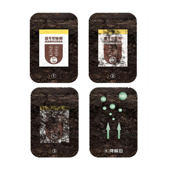 信发 TRNFA TN-D6611 一次性塑料袋子淀粉可降解45*50cm*4办公生活家用点断式加厚垃圾袋80只装