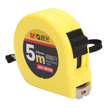 晨光（M&G）5m*16mm标准钢卷尺办公家庭装修通用米尺测量钢卷盒尺伸缩尺AHT99103单个装