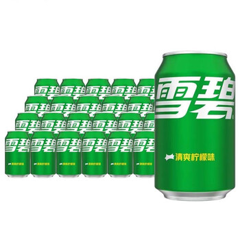 果味汽水330ml罐装碳酸饮料雪碧芬达橙夏季休闲节日聚会饮品饮品 雪碧
