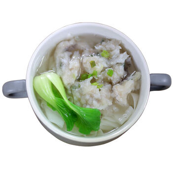 温州鱼圆鱼丸鱼面鮸鱼鱼羹手工鱼丸小孩都爱吃儿童鱼饼面500克熟制