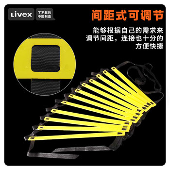 LIVEX敏捷梯 足篮球田径体能脚步训练辅助器材儿童成人步伐绳梯6米12节