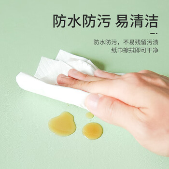 帝伊工坊圆形鼠标垫纯色简约小号ins风笔记本电脑垫鼠标皮质垫防水耐脏办公小清新女生男超薄游戏滑鼠垫