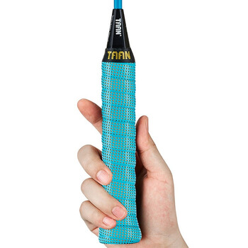 TAAN泰昂羽毛球拍手胶吸汗带球拍双层专利款2条装TW090黑莹黄+浅蓝