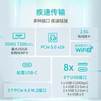 华硕PRIME Z790-P WIFI 主板 支持DDR5 CPU 13900K/13700K（Intel Z790/LGA 1700）