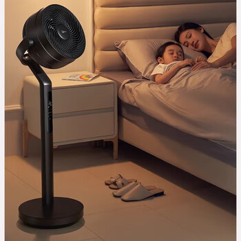 美的美的暖风机 取暖器家用定时客厅四季循环机风暖立式HFU22XR黑