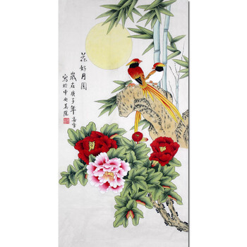 中英美院 北京美协会员 凌雪 《花好月圆》精品工笔画