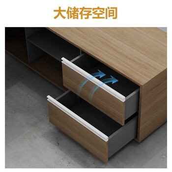 中伟（ZHONGWEI）老板桌现代简约总裁桌办公桌板式大班台经理桌主管桌1800*800*750