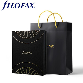 Filofax笔记本英国进口高档活页手帐软皮面简约商务办公会议记录日程礼品礼盒装POP A6黑色029409伴手礼