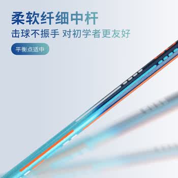 李宁（LI-NING）羽毛球拍超轻对拍2支套装纳米复合纤细中杆儿童成人通用 蓝青