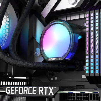 TCOMAS钛钽SJ-A080 360黑色 一体式CPU水冷散热器 大冷头加厚冷排风扇ARGB光效 支持intel/AMD TCOMAS钛钽SJ-A080 360黑色 一体式CPU水冷散热器 大冷头加厚冷排风扇ARGB光效 支持intel/AMD