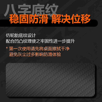 猫斯派 QcK Heavy M 320*270*6mm游戏电竞鼠标垫 中小号锁边电脑键盘桌垫 黑灰色