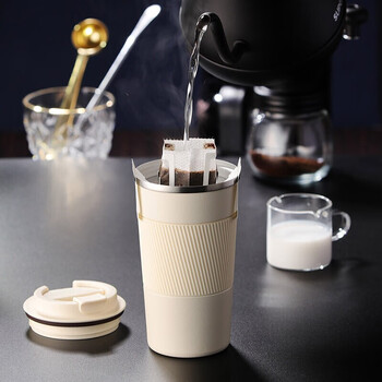 Vanow保温杯咖啡杯陶瓷内胆男女学生便携车载年会定制刻字水杯子