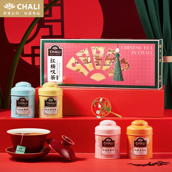 CHALI茶里 养生花茶 玫瑰普洱蜜桃乌龙袋泡茶60g/24包【国潮尊享款】