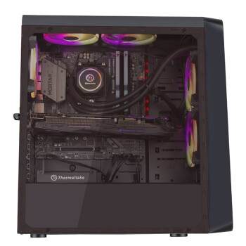 Thermaltake（Tt）启航者S5 黑色 机箱水冷电脑主机（支持ATX/支持240水冷排/侧透/U3/支持长显卡/游戏机箱）