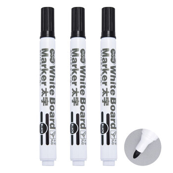 TANOSEE乐如诗日本进口可擦白板笔记号笔办公文具会议教学学生用品易擦大号圆头黑色3支装TS-WBLBG-B