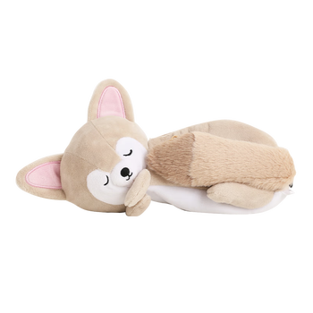 国誉(KOKUYO)Campus动物毛绒笔袋女孩礼物收纳包 沙狐 WSG-PC312-3