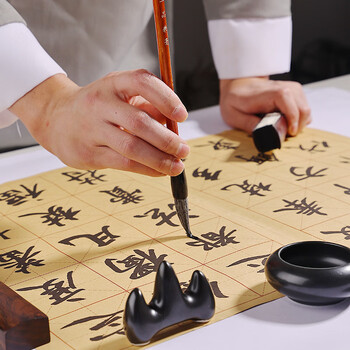 一海堂 文化 文房四宝套装 毛笔套装 书法练习小楷毛笔/笔山/笔洗/镇尺/墨碟/印章礼盒 一品文房套装