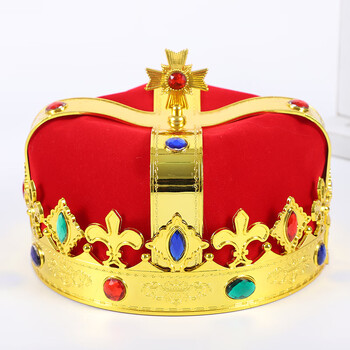 恒愎 国王皇帝皇冠帽子王冠话剧舞台表演道具王子节日儿童舞会生日