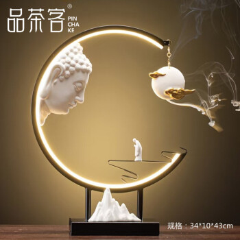 新中国式禅意嫦娥奔月倒流香炉創意装飾客間置物W5 www.cleanlineapp.com