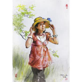 人物国画 万寿台术创作社 c250006拍卖已结束朝鲜 一级画家 李革