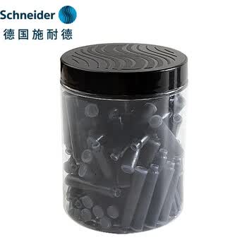 施耐德（Schneider）钢笔墨囊墨水胆非碳素不堵笔德国进口欧标钢笔适用开学必备用品-100支装 黑色6801