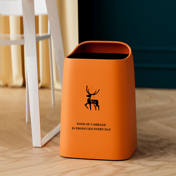 朴厨无盖垃圾桶18L家用双层大号客厅卧室厨房卫生间大容量纸篓藏青