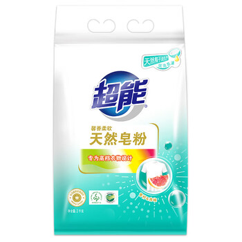 超能天然皂粉洗衣粉 3kg*1袋整箱装馨香柔软易漂洗持久留香 【6斤】