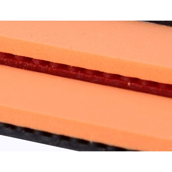 红双喜国套狂飙3 国狂三专业乒乓球拍胶皮反胶 40度红色 2.2