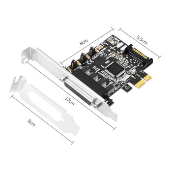 魔羯（MOGE） 台式机4口串口卡PCIE转RS232银行专用5V/12V可供电COM口卡 MC2340