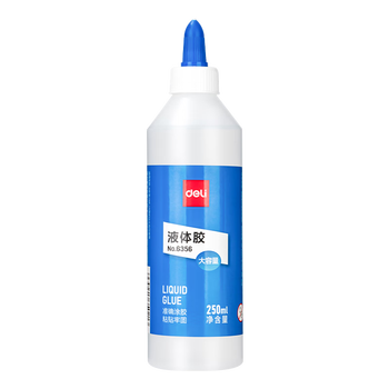 得力(deli)250ml大容量高透明胶水 可水洗高粘液体胶 准确点胶不堵头学生文具 开学必备学习用品 单瓶 6356 得力(deli)250ml大容量高透明胶水 可水洗高粘液体胶 准确点胶不堵头学生文具 开学必备学习用品 单瓶 6356