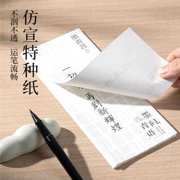 墨青言 小楷钢笔式毛笔字帖书法入门临摹软笔手抄本专用练习纸 MY435簪花小楷套装-青言青语(混)(本)