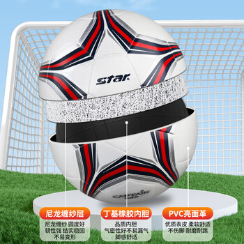世达（star）足球5号成人耐磨比赛标准世界杯青少年训练中考五号球SB8755C-04