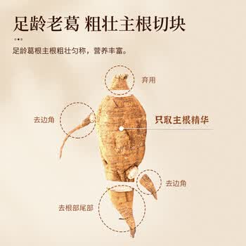 同仁堂葛根足龄柴葛主根切块无熏硫制酒后泡茶300g/罐