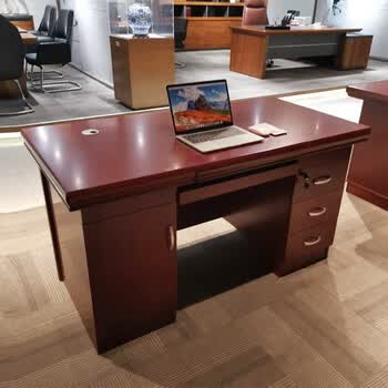 94027办公桌工作台实木皮单人写字台电脑桌子台式职员桌1.4米 94027办公桌工作台实木皮单人写字台电脑桌子台式职员桌1.4米