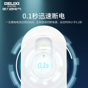 德力西(DELIXI)漏电保护器插头接线防漏电插头漏电保护器 10A 即插即用无开关