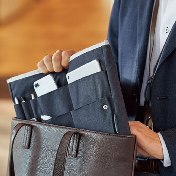 国誉(KOKUYO) 进口便携收纳包保护夹机票收纳包旅行包手提包多功能帆布包A4竖款 棕色 KAHA-BR32S 国誉(KOKUYO) 进口便携收纳包保护夹机票收纳包旅行包手提包多功能帆布包A4竖款 棕色 KAHA-BR32S