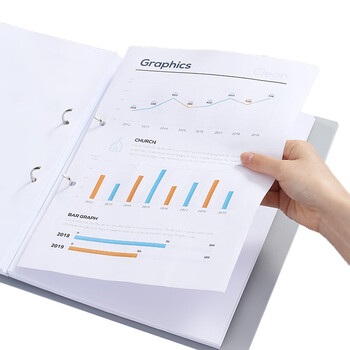 齐心(Comix)两孔夹文件夹 2孔文件夹活页打孔A4文件夹 D型二孔 1只装25mm A4 透明A5625